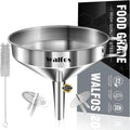 Large Stainless Steel Funnel, Walfos Kitchen Funnel by Walfos