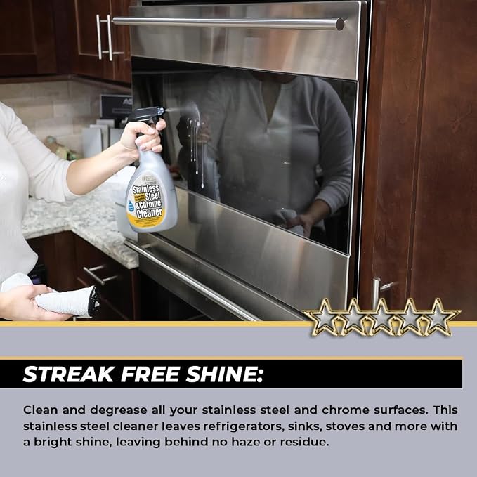 Flitz Stainless Steel & Chrome Clean - 32oz Bottle - Image 8