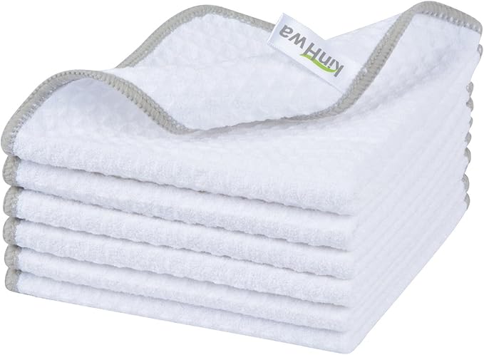 KinHwa Microfiber Dish Cloths Thick Waffle Weave Kitchen Dish Rags Ultra by KinHwa