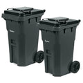 27 Gallon Trash Can with Wheels Plastic Rollout Outdoor Trash Can with Lid by PlasticPrince