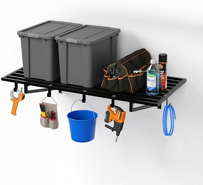 1-Pack Garage Wall Shelves, 250 lbs Capacity, Steel Garage Organization Shelving by Unknown