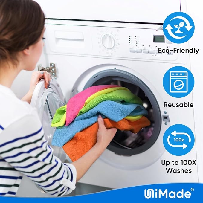 Microfiber Cleaning Cloth, 150PK Reusable Shop Rags Bulk Microfiber Cleansing - Image 5