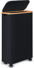 Slim Laundry Hamper with Wheels, Narrow Hampers by Merkisa