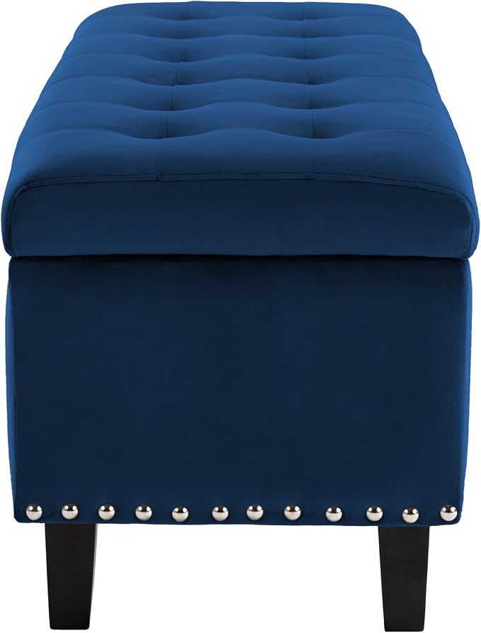 Ottoman with Storage, Storage Ottoman Bench with Button-Tufted, Upholstered End - Image 7