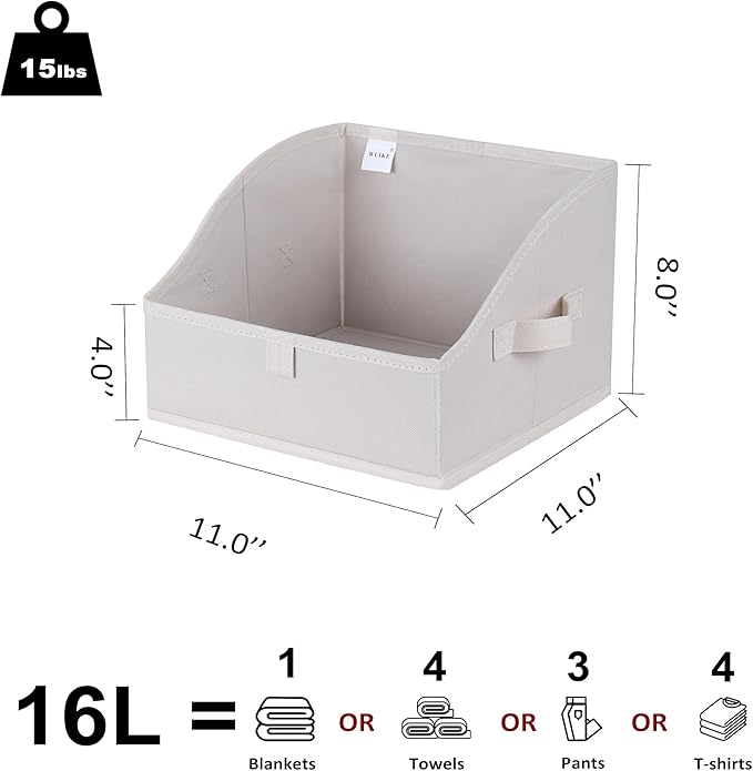 WUIKE Closet Storage Bins, Large Trapezoid Storage Boxes - Image 2