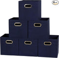 Household Essentials 81-1 Foldable Fabric Storage Bins | Set of 6 Cubby Cubes by HouseholdEssentials