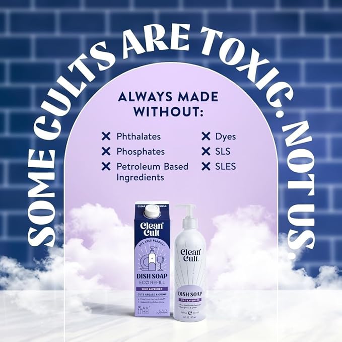 Bundle of Cleancult Dish Soap Liquid Refills Wild Lavender + Cleancult -Wild - Image 2