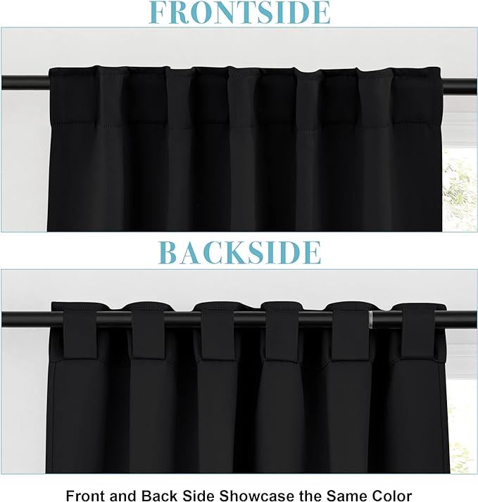 RYB HOME Blackout Curtains Pair - Image 3