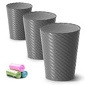 Bathroom Trash Can, 3 Pack 1.8 Gallons Small Trash Can by Lysam
