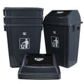 4-Pack 13 Gallon Plastic Trash Cans by Yarebest