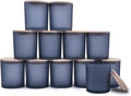 14 OZ Thick Candle Jars for Making Candles 12 Pcs, 3 Wick Empty Jars by Showin