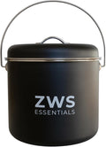 Black Stainless Steel Compost Bin | 6.5L Odor-Free Kitchen Countertop Food by ZWSEssentials