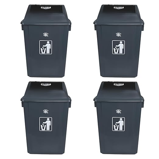 4-Pack 13 Gallon Plastic Trash Cans - Image 7