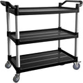 Plastic Utility Cart with Anti-Tangle Wheels, Solid Armrests, 450 Lbs Heavy by Unknown