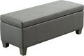 51 Inch Faux Leather Ottoman by UDAX