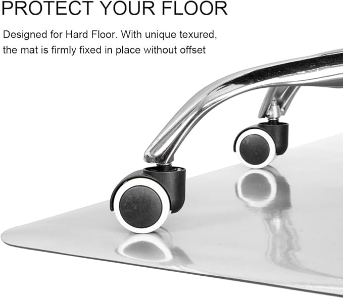 Kuyal Clear Chair mat for Hardwood Floor 30 x 48 inches Transparent Floor Mats - Image 4