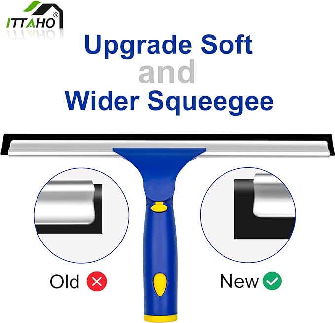 ITTAHO Squeegee for Window Cleaning, Extendable Window Cleaner for Car - Image 5