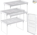 NiHome 4-Pack Stackable Plastic Kitchen Storage Shelf Foldable Rack by NiHome