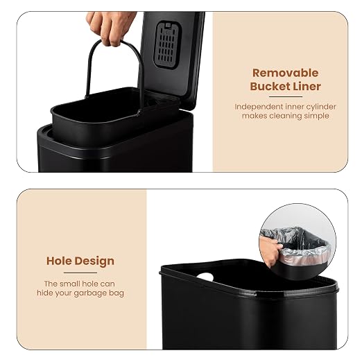 BETHEBEST Bathroom Trash Can - Image 6