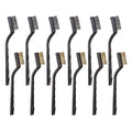 12PCS Mini Wire Brushes, Stainless Steel & Brass Brush Set, Curved Handle by YiwerDer