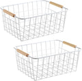 LeleCAT white wire baskets for organizing by LeleCAT