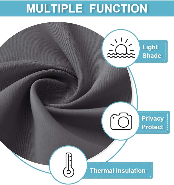 RYB HOME Mini Curtains for Small Window, W34 x L45 inches - Image 6