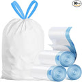 15 Gallon white drawstring trash bags, No tear open large floral scent garbage by goodfinely