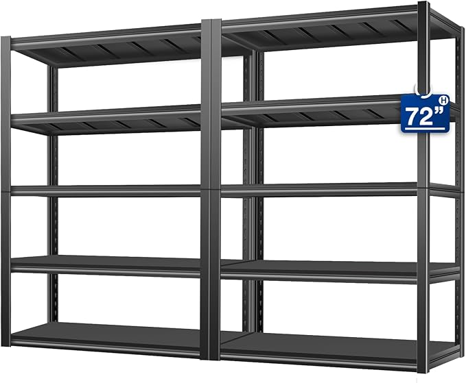 BILT HARD 3500LBS 48" W x 24" D x 72" H Garage Shelving, 5-Shelf Industrial by BILTHARD