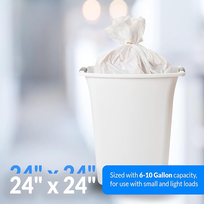 Reli. 6-10 Gallon Trash Bags | 1000 Bags | Clear | Bathroom | Strong | Garbage - Image 4