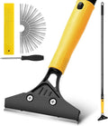 Floor Scraper Heavy Duty with Long Handle, 4 Inch Razor Blade Floor Scraper by JIURAIN