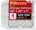 Filtrete 20x20x1 AC Furnace Air Filter, MERV 11, MPR 1000, Micro Allergen by Filtrete