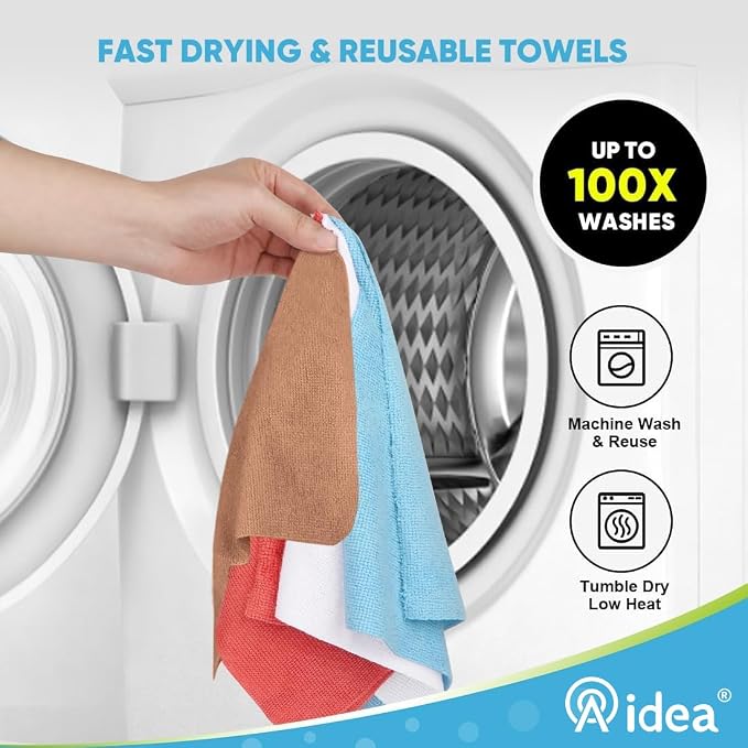 AIDEA Microfiber Cleaning Cloth 165 Sheets 3 Roll, Microfiber Towels - Image 6
