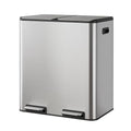 WLIVE 2 x 8 Gallon / 2 x 30 Liter Dual Trash Can, Stainless Steel Double by WLIVE
