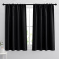 RYB HOME Black Curtain Panels for Nursery Soft Solid Energy Saving Drapes by RYBHOME