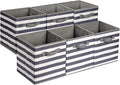 Amazon Basics Cube Organizer Storage Bins Handles, Collapsible Fabric, by AmazonBasics