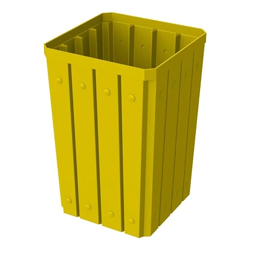 32 Gallon Square Slatted 100% Recycled Plastic Heavy-Duty Commercial Outdoor or - Image 4