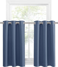 PONY DANCE Stone Blue Kitchen Curtains 36 inch Long by PONYDANCE