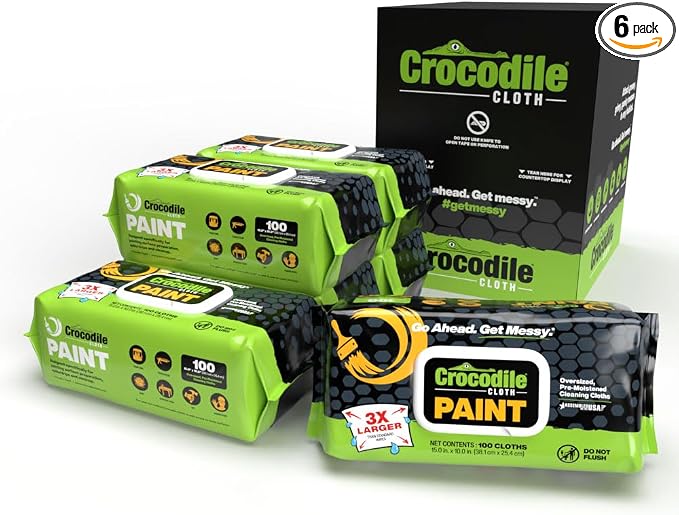 Crocodile Cloth Paint Cleaning Wipes, Adhesive & Caulk Removal – Painters by CrocodileCloth
