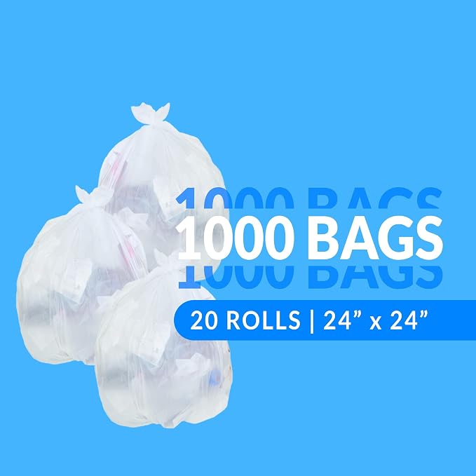 Reli. 6-10 Gallon Trash Bags | 1000 Bags | Clear | Bathroom | Strong | Garbage - Image 2
