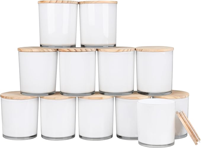 Thick Candle Jars for Making Candles 12 Pcs, 14 OZ Empty Jars by Showin