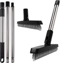 ITTAHO 2 Pack Grout Brush with Long Handle, Swivel Cleaning Grout Line Scrubber by ITTAHO