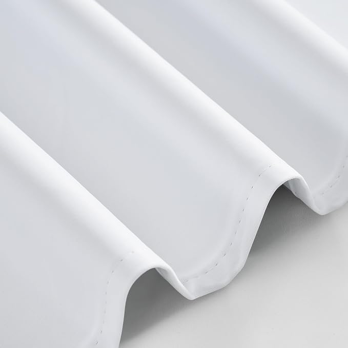 PONY DANCE White 100% Black Out Curtains 72 inch Length, Thermal Insulated - Image 5