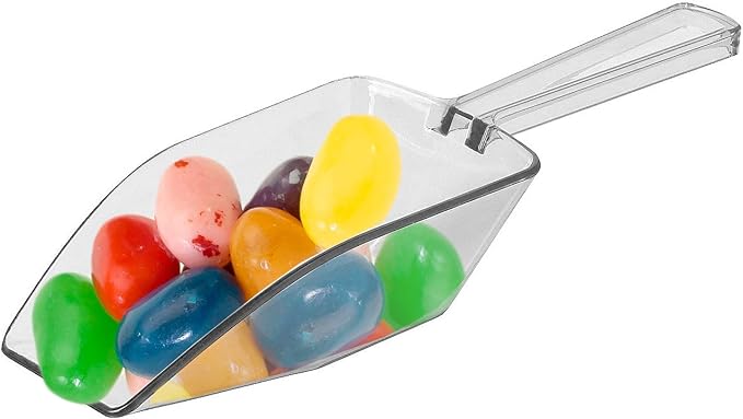 Clear Plastic Acrylic Scoops 24 Pcs | 6.5” Medium Kitchen Scoop | Wedding - Image 3