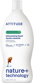 ATTITUDE Dish Soap, EWG Verified, Plant-Based & Vegan Dishwashing Liquid by ATTITUDE