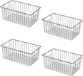 16" L x 12" W Wider Freezer Storage Organizer Baskets Container, Deep Metal by Y.Z.Bros