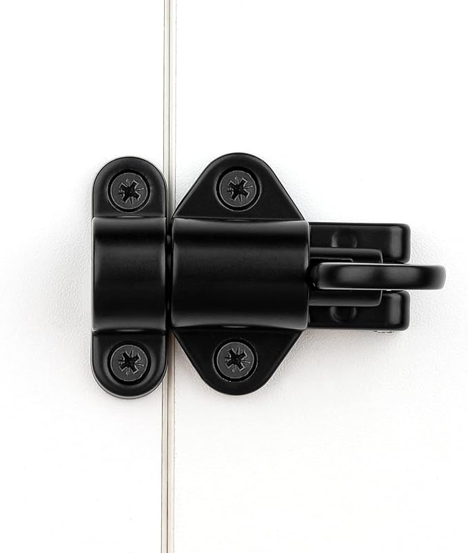 6 Packs Self-Closing Latches，Black Spring Door Lock，Resilient Bolt Latch - Image 6