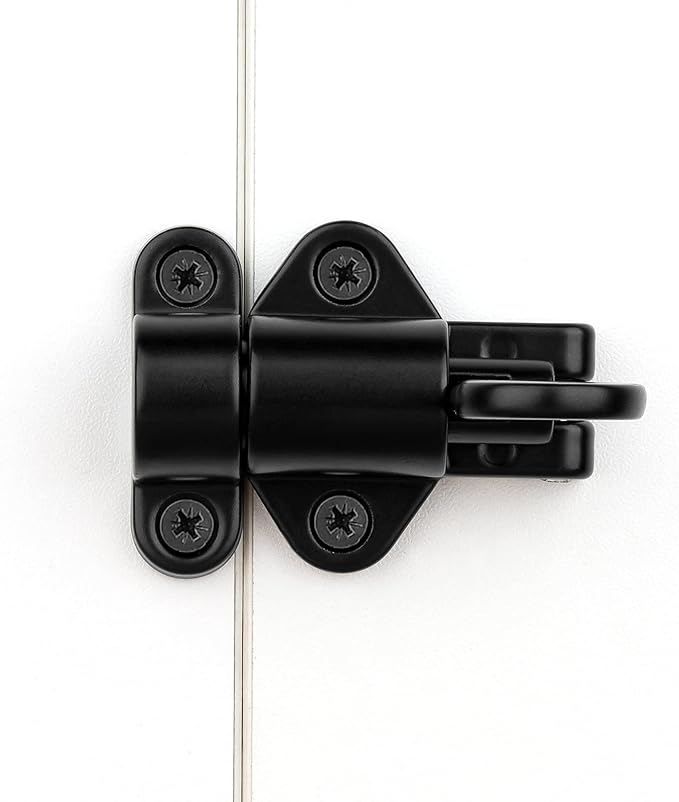 4 Packs Self-Closing Latches，Black Spring Door Lock，Resilient Bolt Latch - Image 4