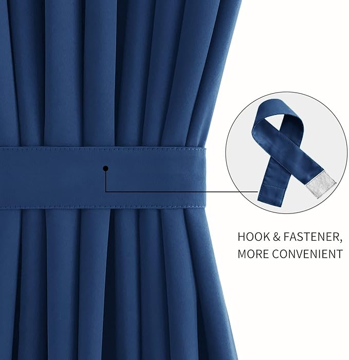 DWCN French Door Curtains – Rod Pocket Thermal Blackout Curtain - Image 2