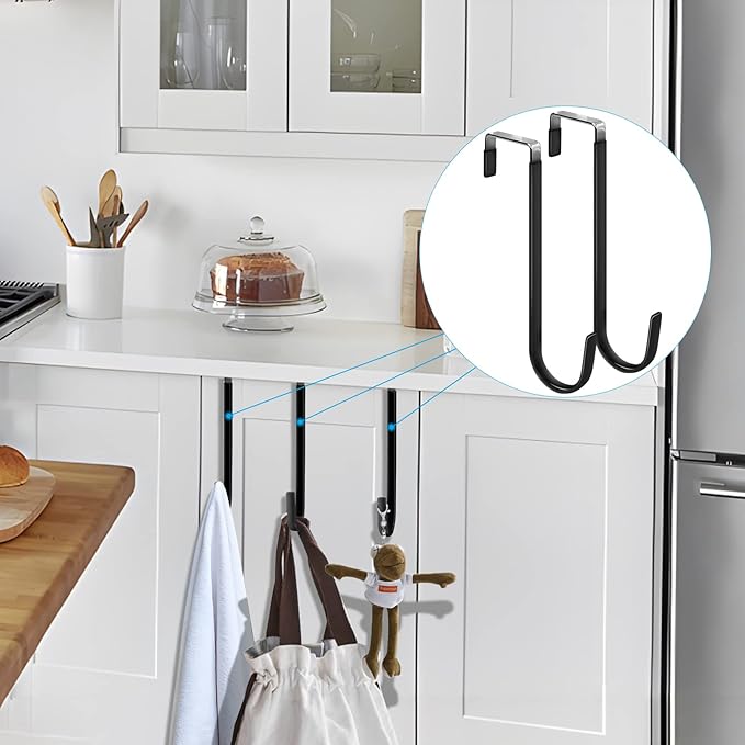 FYY Over The Door Hooks, 6 Pack Upgraded Long Door Hangers Hooks - Image 7