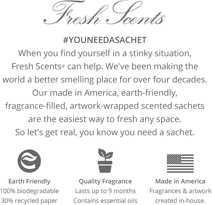 WILLOWBROOK | Fresh Scents Scented Sachet Packet | Paris | Air Freshener Bags - Image 8